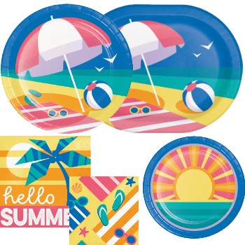 Summer Sun Paper Plates and Napkins