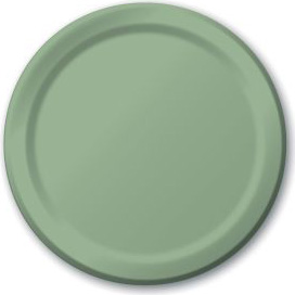 PACK OF 15 GREEN PAPER PLATES 9" ROUND DISPOSABLE FOR PARTY BIRTHDAY TABLEWARE