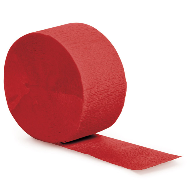 Touch Of Color Crepe Streamer, Classic Red