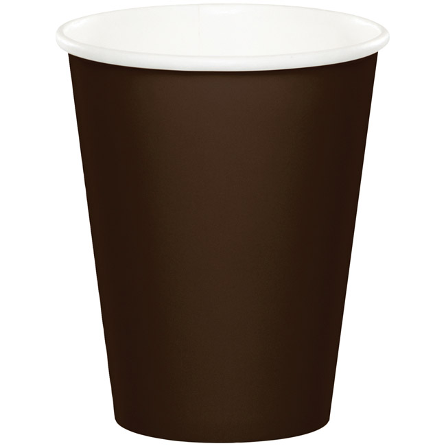 Chocolate Brown 9 oz Cups 24
