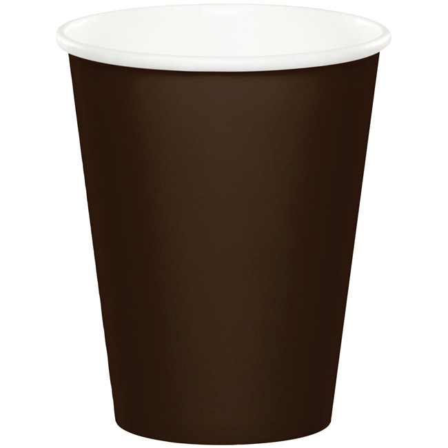Brown 9 oz Hot or Cold Paper Cups: Party at Lewis Elegant Party ...