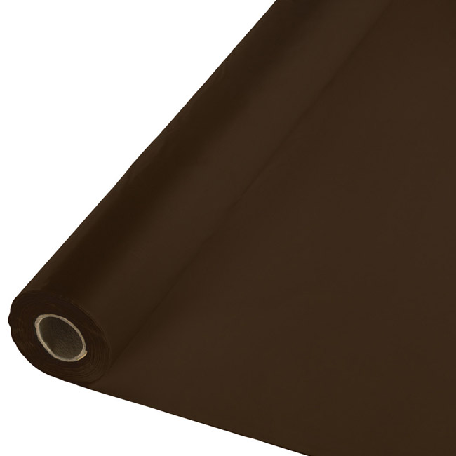 Brown Plastic Tablecloth 100foot Roll Party at Lewis Elegant Party