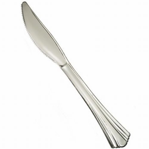 WNA Heavyweight Plastic Knives, Silver, 7 1/2, Reflections Design, 600/Carton