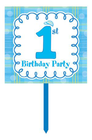 Celebrate 1 Boy Yard Sign: Party at Lewis Elegant Party Supplies ...