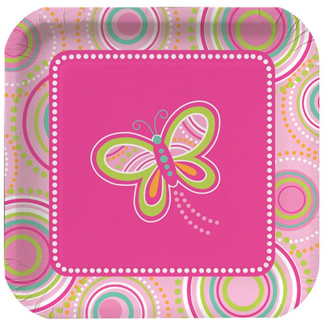 Mod Butterfly 9inch Plates Party at Lewis Elegant Party Supplies