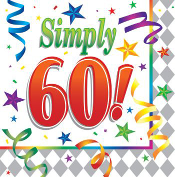 Marvelous 60th Birthday 3-Ply Lunch Napkins: Party at Lewis Elegant ...