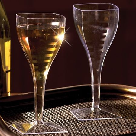Square plastic wine glasses Clearance