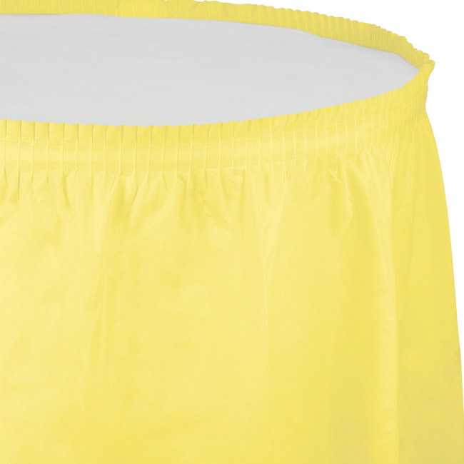 Yellow Plastic 14foot Table Skirting Party at Lewis Elegant Party