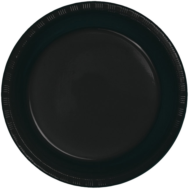 Black Premium 10inch Plastic Plates Party at Lewis Elegant Party