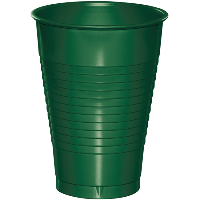 Hunter Green Premium 12 oz Plastic Cups Party at Lewis Elegant Party