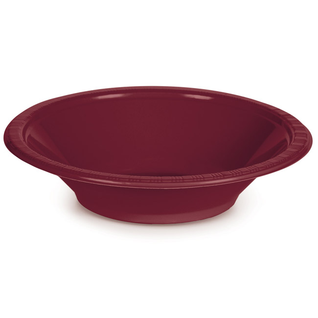 Burgundy Premium 12 oz Plastic Bowls