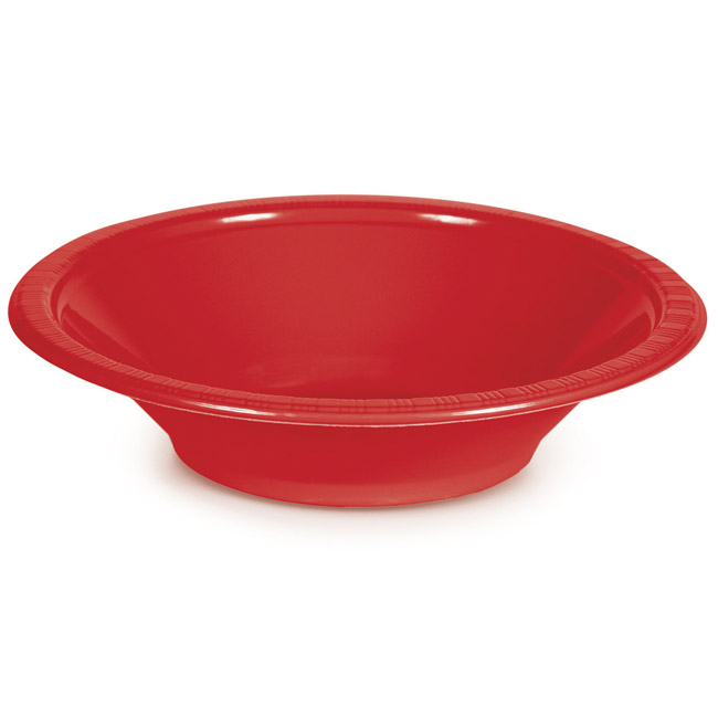 Red Premium 12 oz Plastic Bowls Party at Lewis Elegant Party Supplies