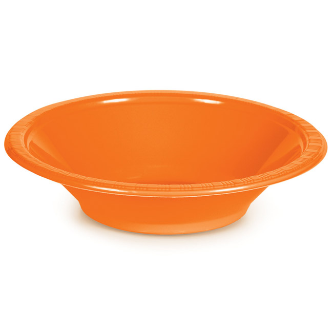 Sunkissed Orange Premium 12 oz Plastic Bowls Party at Lewis Elegant