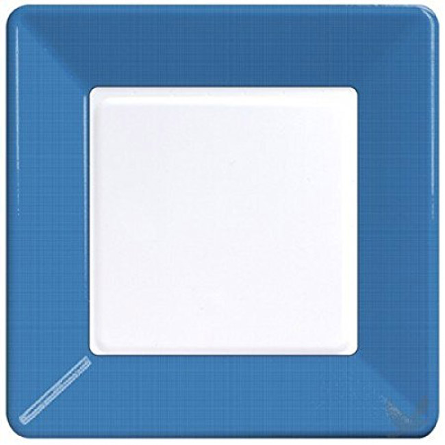 Coordinate Textured Square 9-inch Plates, True Blue: Party at Lewis ...