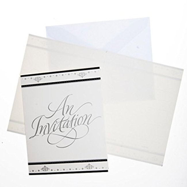 Stafford Silver Invitations Party at Lewis Elegant Party Supplies, Plastic Dinnerware, Paper