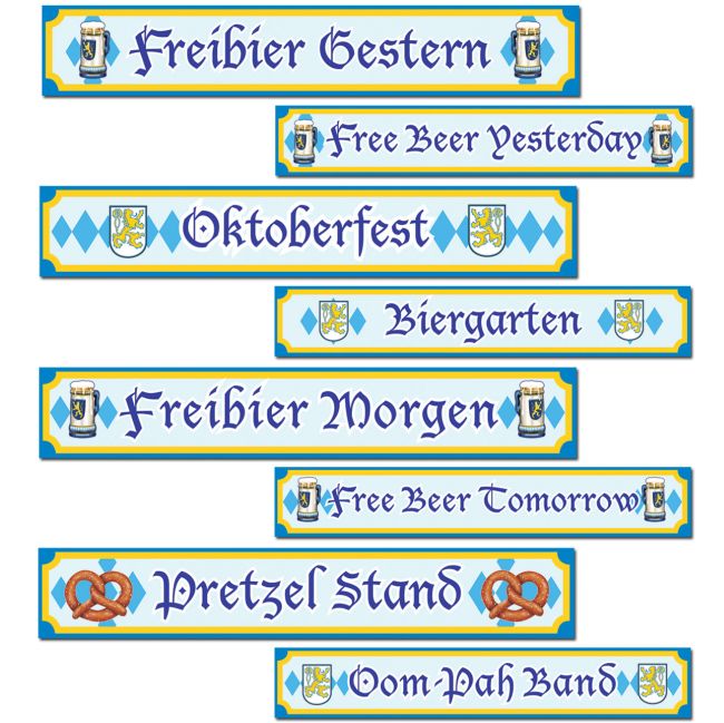 Oktoberfest Sign Cutouts: Party at Lewis Elegant Party Supplies ...