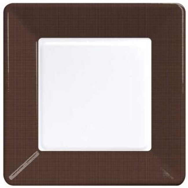Coordinate Textured Square 7inch Plates, Brown Party at Lewis Elegant