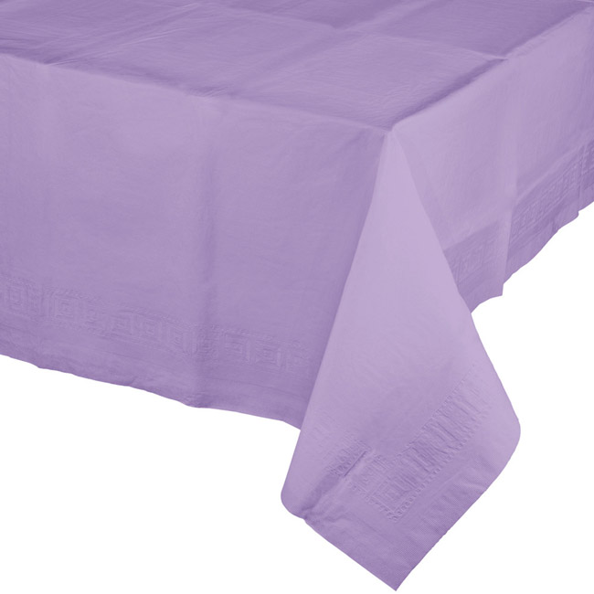 Lavender 2/Ply Poly Paper Banquet Tablecloth Party at Lewis Elegant Party Supplies, Plastic