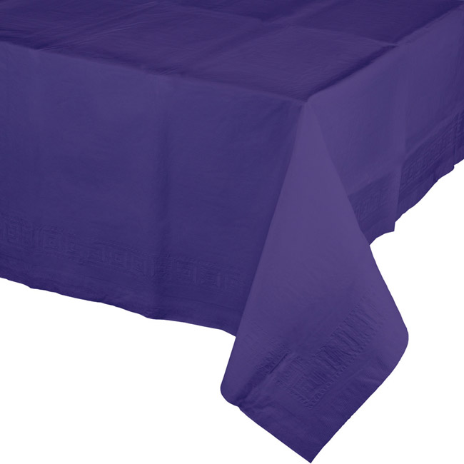 Purple 2/Ply Poly Paper Banquet Tablecloth Party at Lewis Elegant