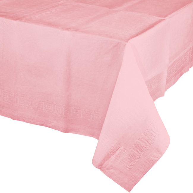 Pink 2/Ply Poly Paper Banquet Tablecloth Party at Lewis Elegant Party