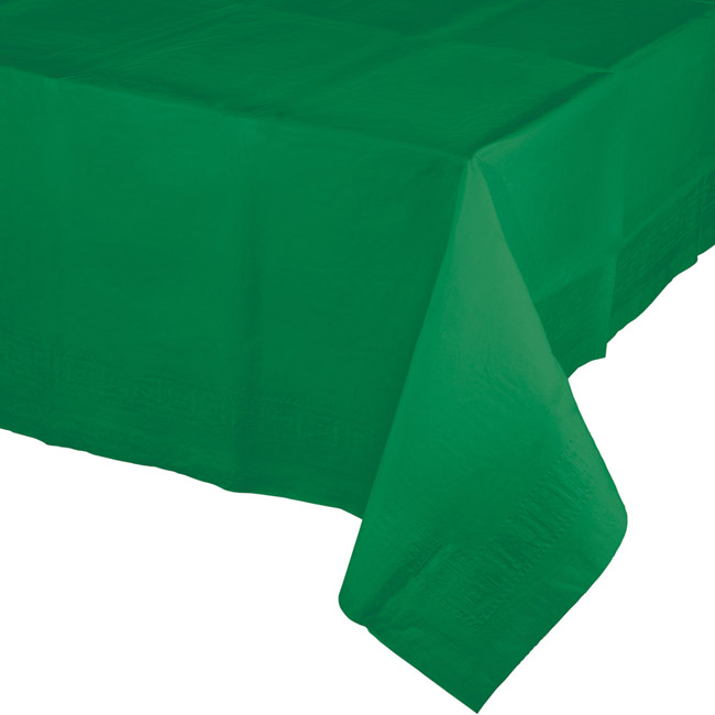 Green 2/Ply Poly Paper Banquet Tablecloth Party at Lewis Elegant Party