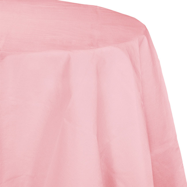 Pink 2/Ply Poly Paper Round Tablecloth Party at Lewis Elegant Party