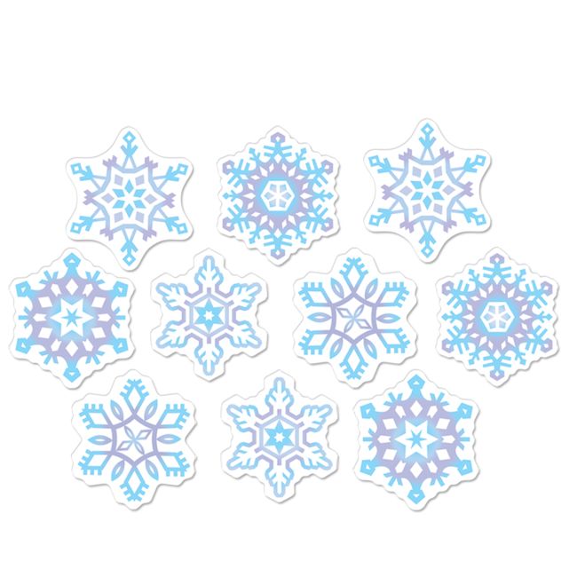 Beistle Christmas Mini Snowflake Cutouts (10/Pkg)