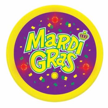 Mardi Gras Flashing Button: Party at Lewis Elegant Party Supplies