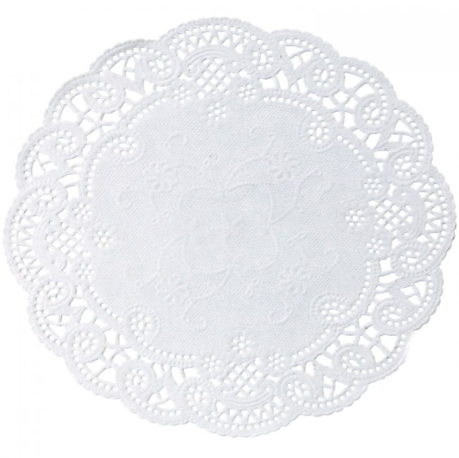 French Lace Paper 5inch Doilies, White Party at Lewis Elegant Party