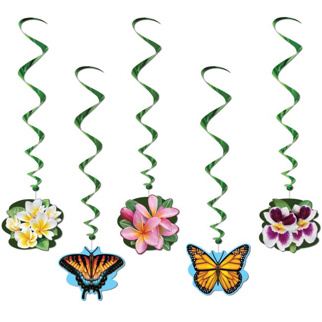 Flower Garden Hanging Whirl Decorations: Party at Lewis Elegant Party ...