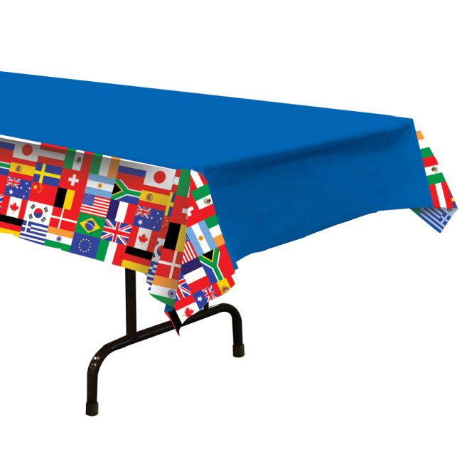 International Flag Plastic Tablecloth Party at Lewis Elegant Party
