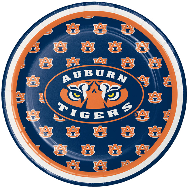 Auburn Tigers 7Inch Plates Party at Lewis Elegant Party Supplies, Plastic Dinnerware, Paper