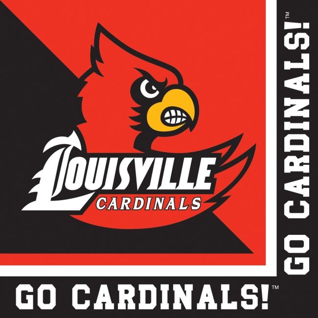 Louisville Cardinals Beverage Napkins, 20-Pack 
