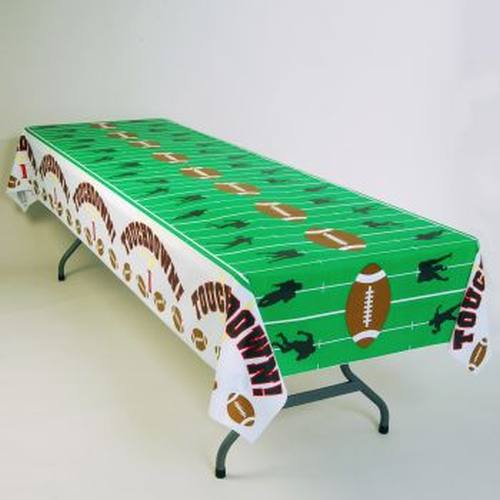Touchdown Football Field Plastic Tablecloth Party at Lewis Elegant