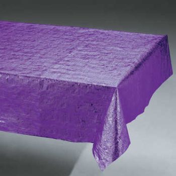 180X120 cm Paper Purple With White Dots Brand New Party Table Cover
