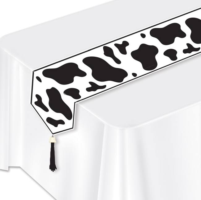 Cow Print Laminated Paper Table Runner Party at Lewis Elegant Party