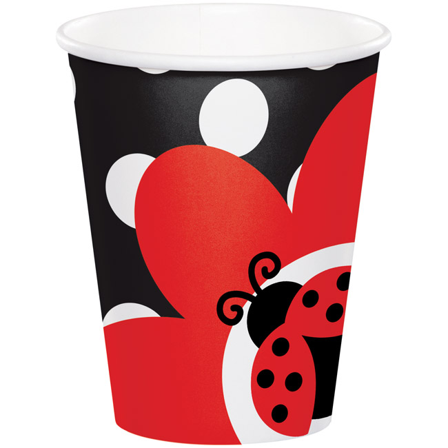 Ladybug Fancy 9oz Hot/Cold Cups Party at Lewis Elegant Party Supplies