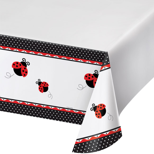 Ladybug Fancy Plastic Tablecloth Party at Lewis Elegant Party Supplies