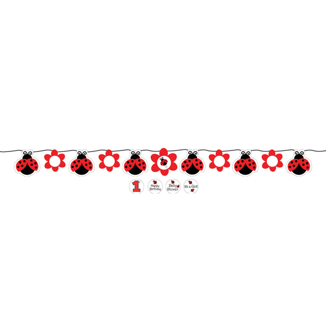 Ladybug Fancy Circle Banner w/Stickers: Party at Lewis Elegant Party ...