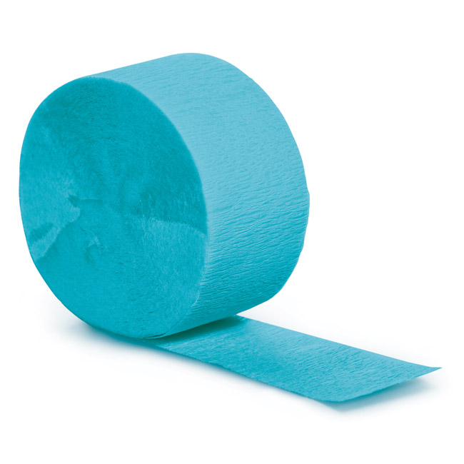 Bermuda Blue Crepe Paper Streamers 81foot Roll Party at Lewis Elegant