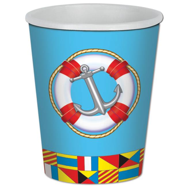 Nautical 9oz Hot/Cold Cups Party at Lewis Elegant Party Supplies