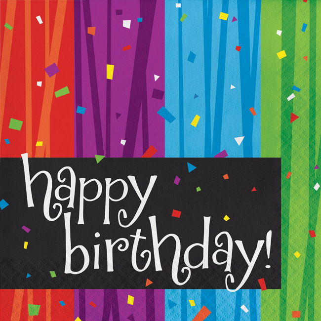 Milestone Celebration Happy Birthday 3 Ply Lunch Napkins Party At