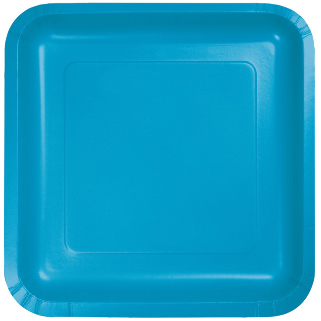 Turquoise Square Dessert Plates