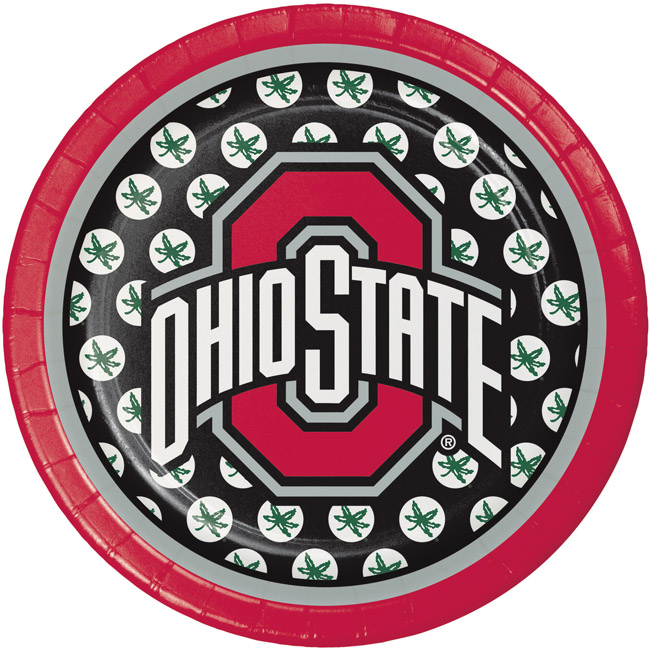 Ohio State Buckeyes 7inch Plates Party at Lewis Elegant Party