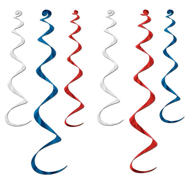Red, White & Blue Twirly Whirlys