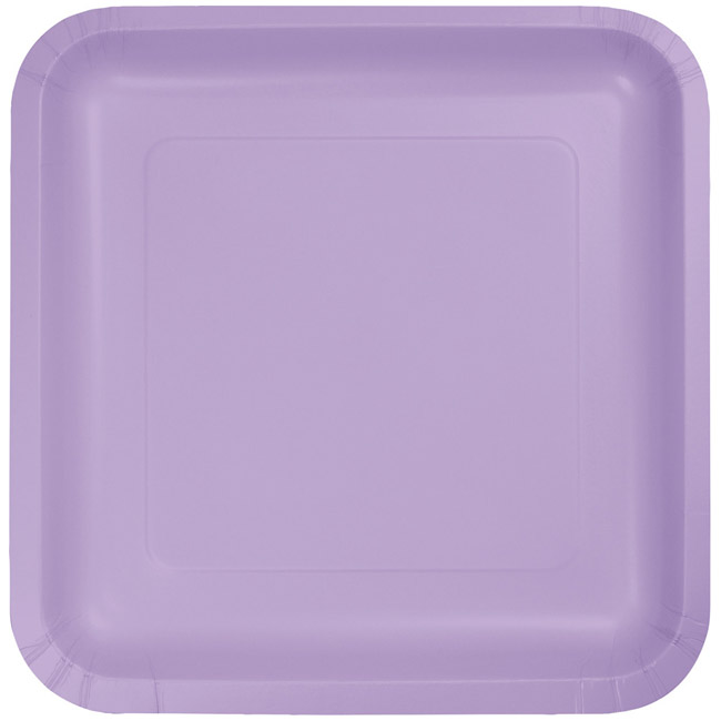 Touch of Color Square Lunch Plate, Luscious Lavender, 7.25 - 18 Count