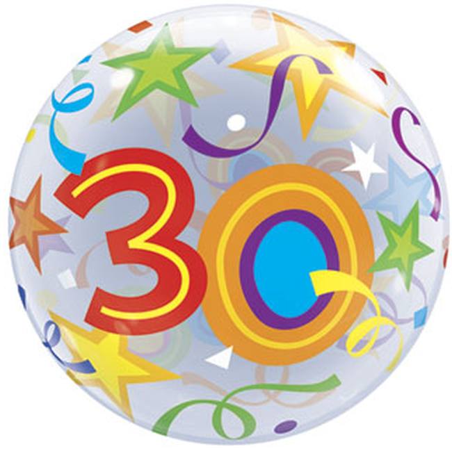 30th Birthday Bubble Balloon: Party at Lewis Elegant Party Supplies ...