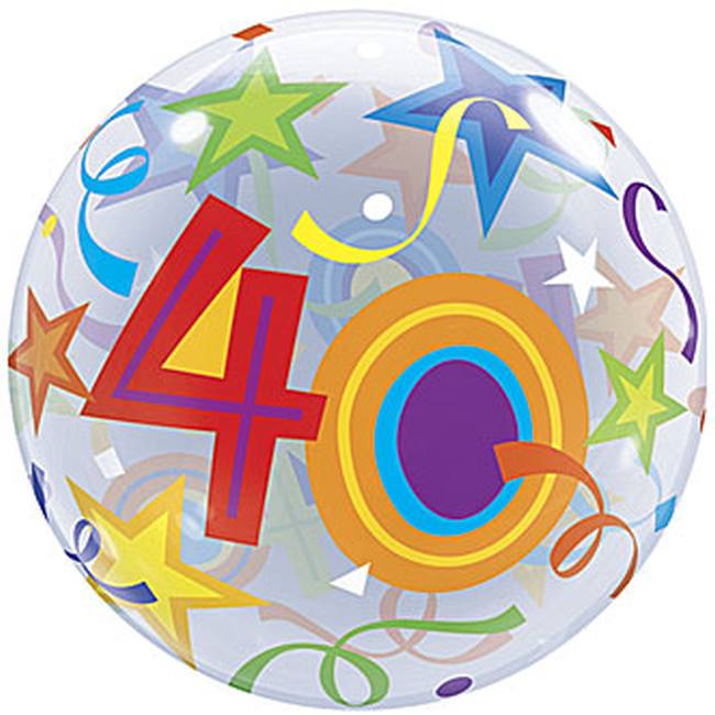 40th Birthday Bubble Balloon: Party at Lewis Elegant Party Supplies ...