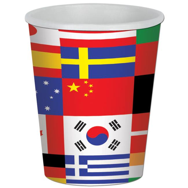 International Flag 9oz Hot/Cold Cups: Party at Lewis Elegant Party ...