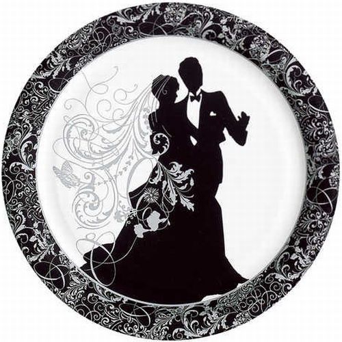 Rustic Wedding 10.25 Inch Paper Plates Bridal Shower 8 Per Pack